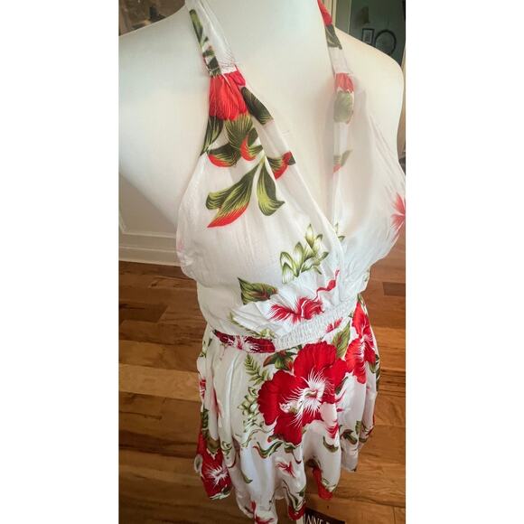 SB Fashions Halter Dress Hibiscus Design Women's One Size - Picture 6 of 8